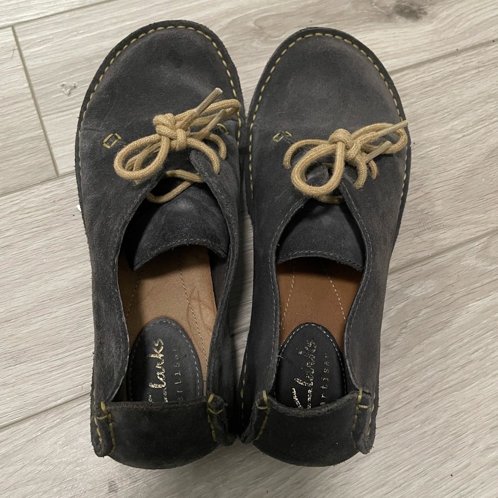 Clarks Artisan Janey Mae Oxford Shoes in Grey